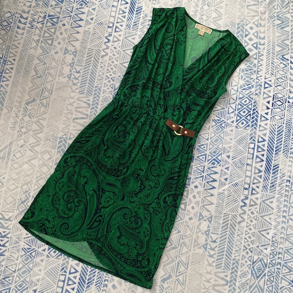 Michael Kors Dresses & Skirts - Michael Kors Green Faux Wrap Dress